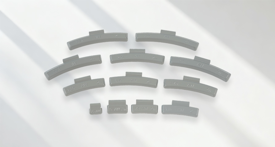 Poids d'équilibrage à clipser en zinc