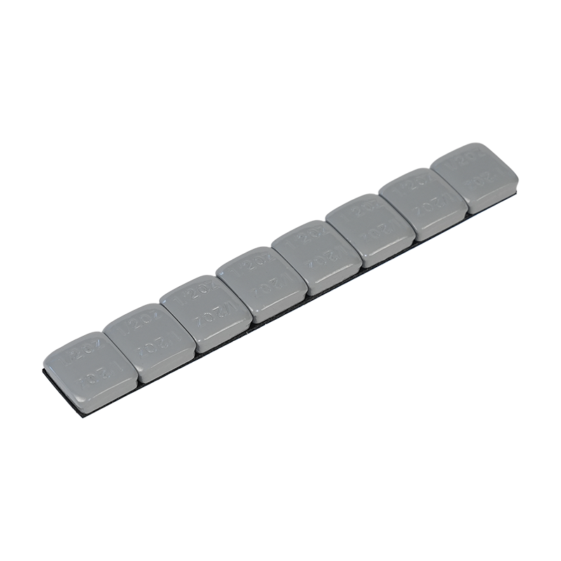 Poids de roue adhésifs en acier à revêtement gris 356-C Round Corner 1/2 oz*8