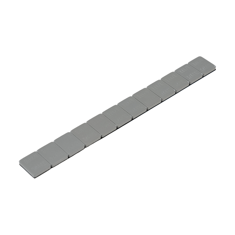 Poids de roue adhésifs en acier à revêtement gris de qualité supérieure à coins arrondis 1/4 oz*12