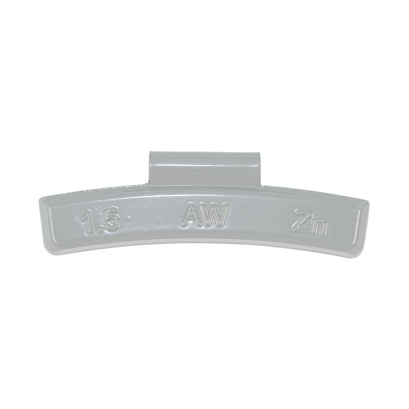 Poids de roue AW à clipser en zinc de haute pureté durable pour jantes en alliage pour voitures particulières Poids de roue AW à clipser en zinc de haute pureté durable pour jantes en alliage pour voitures particulières