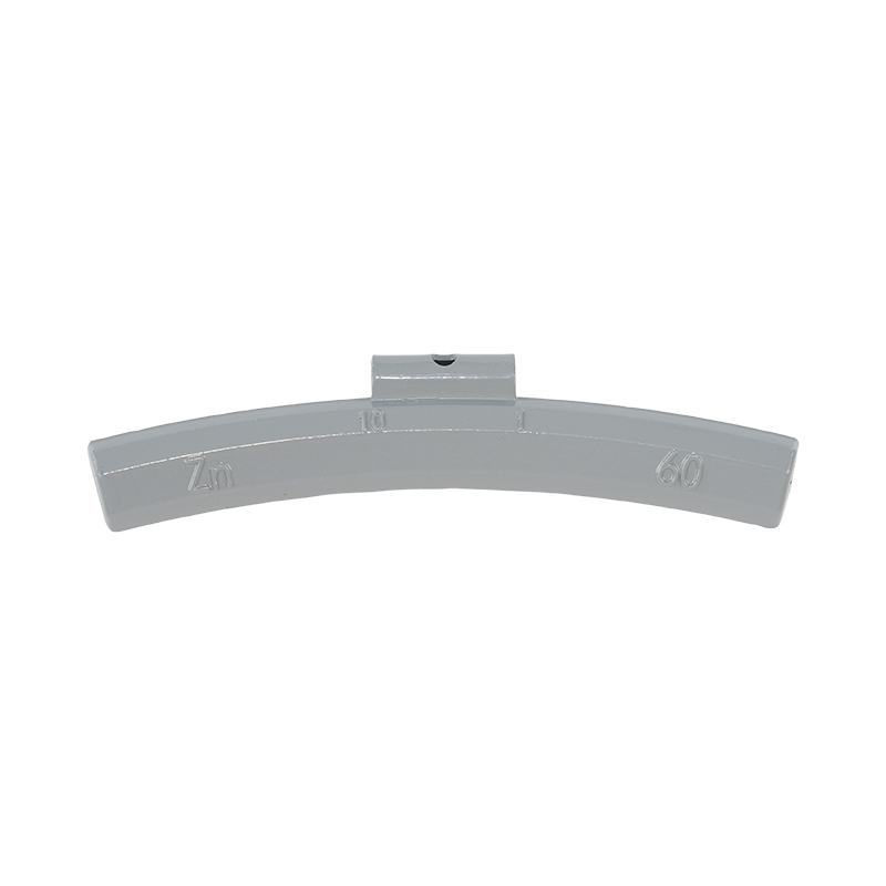 Poids de roue à clipser à revêtement gris ZN10 Profile