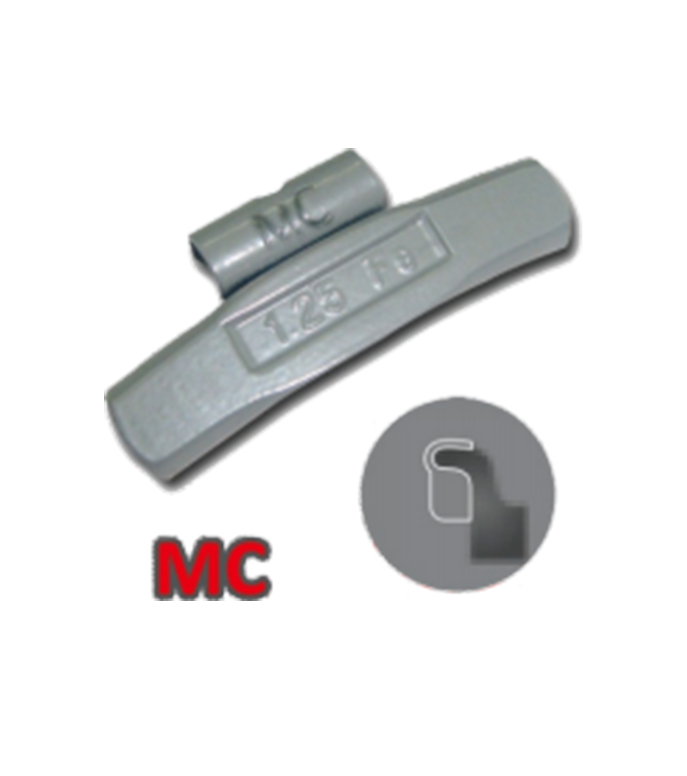 Poids de roue à clipser en acier profilé MC pour roues en acier